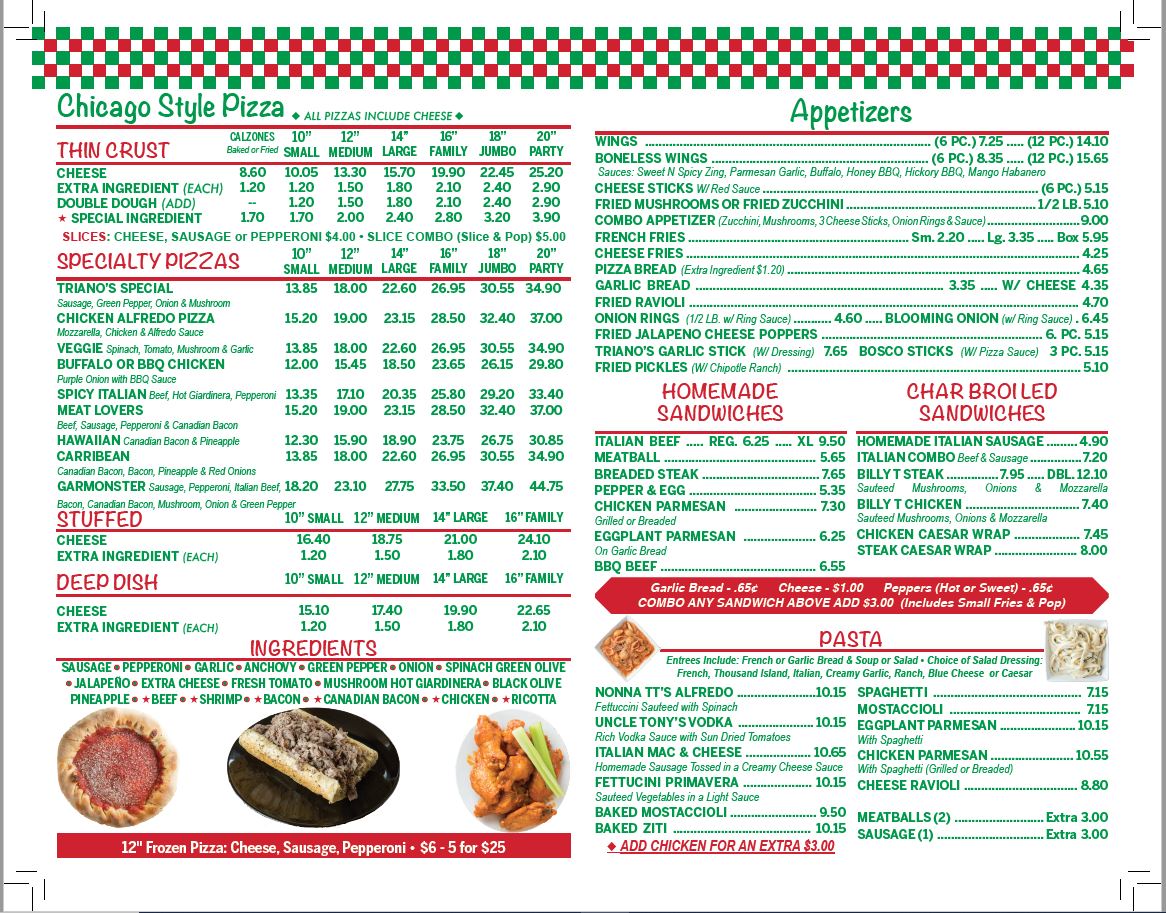 Menu Triano's Pizza-2